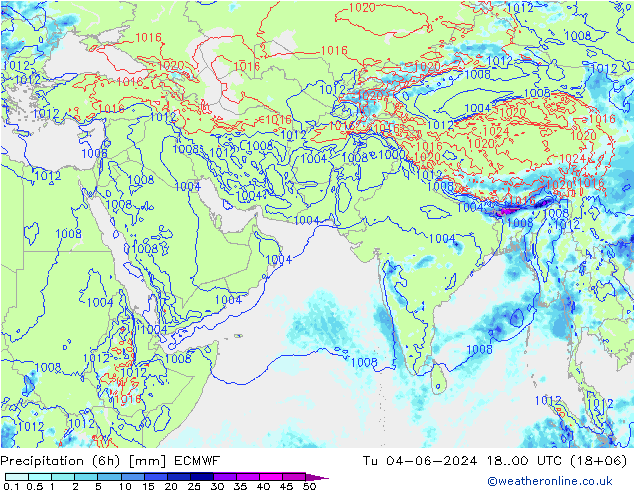 Z500/Rain (+SLP)/Z850 ECMWF mar 04.06.2024 00 UTC