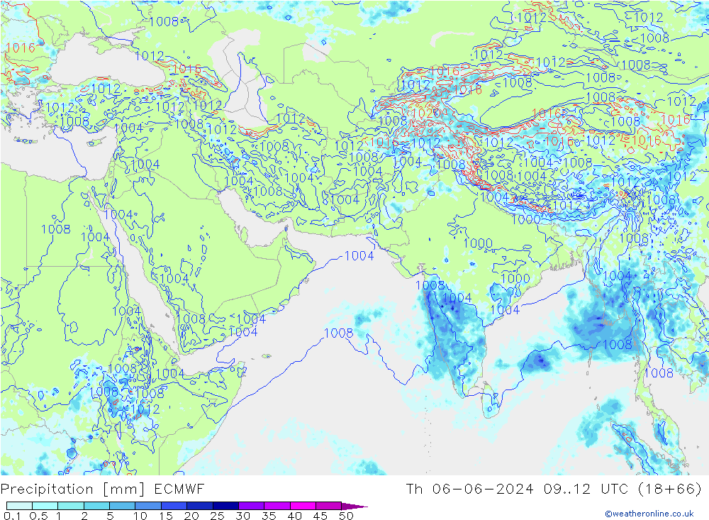 precipitação ECMWF Qui 06.06.2024 12 UTC