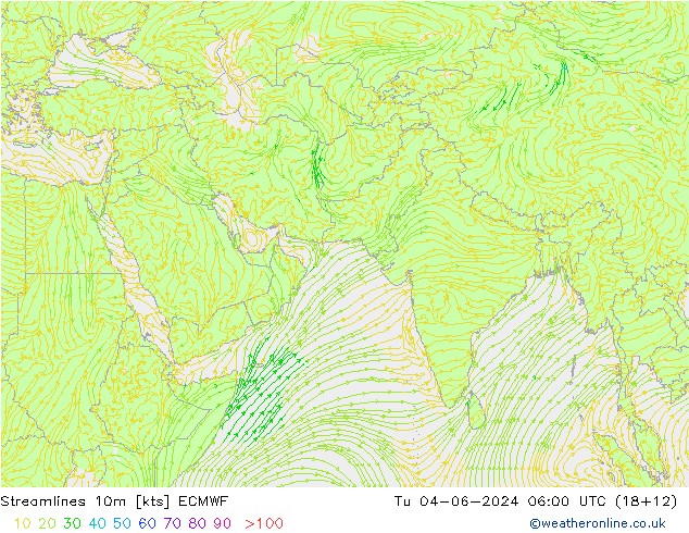 风 10m ECMWF 星期二 04.06.2024 06 UTC