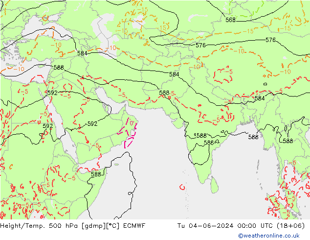 Z500/Rain (+SLP)/Z850 ECMWF mar 04.06.2024 00 UTC