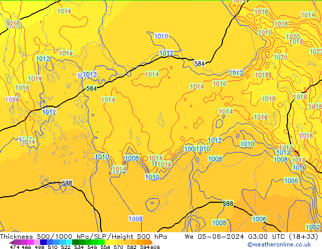Thck 500-1000hPa ECMWF We 05.06.2024 03 UTC