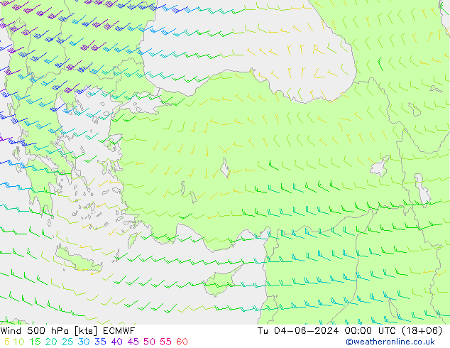 Viento 500 hPa ECMWF mar 04.06.2024 00 UTC