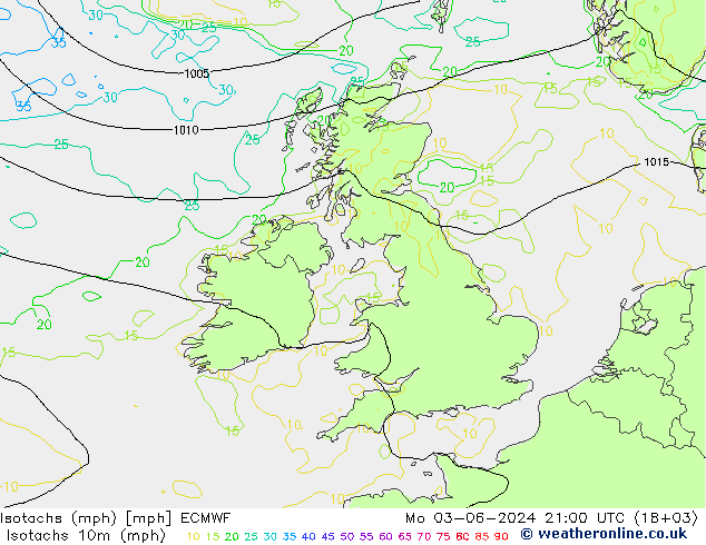 Isotachs (mph) ECMWF Seg 03.06.2024 21 UTC