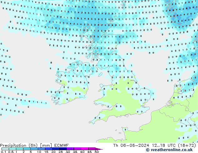 Z500/Rain (+SLP)/Z850 ECMWF Th 06.06.2024 18 UTC