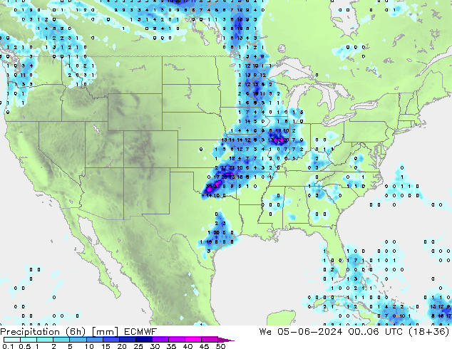 Z500/Rain (+SLP)/Z850 ECMWF We 05.06.2024 06 UTC