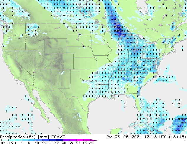 Z500/Rain (+SLP)/Z850 ECMWF Qua 05.06.2024 18 UTC