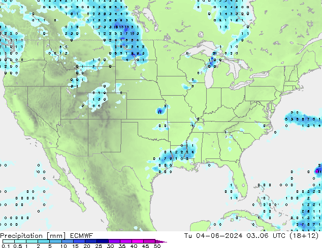 Precipitation ECMWF Tu 04.06.2024 06 UTC