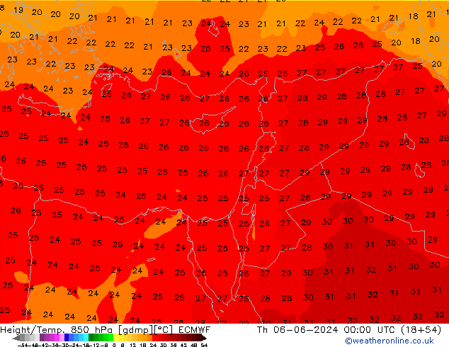 Z500/Regen(+SLP)/Z850 ECMWF do 06.06.2024 00 UTC