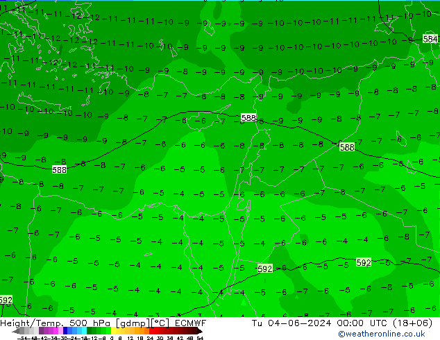 Z500/Rain (+SLP)/Z850 ECMWF Ter 04.06.2024 00 UTC