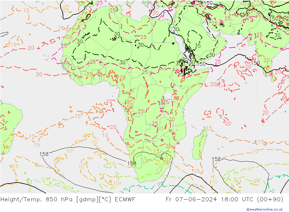 Z500/Regen(+SLP)/Z850 ECMWF vr 07.06.2024 18 UTC