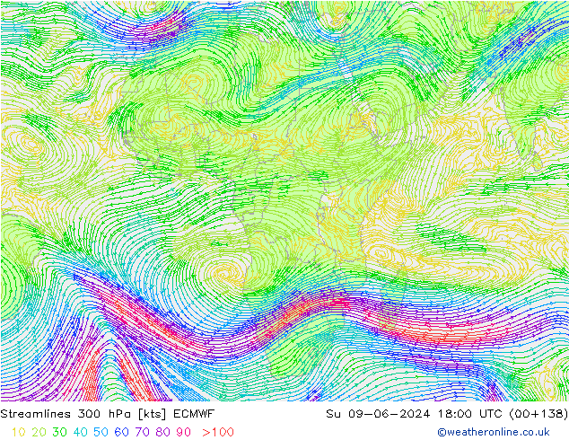  300 hPa ECMWF  09.06.2024 18 UTC