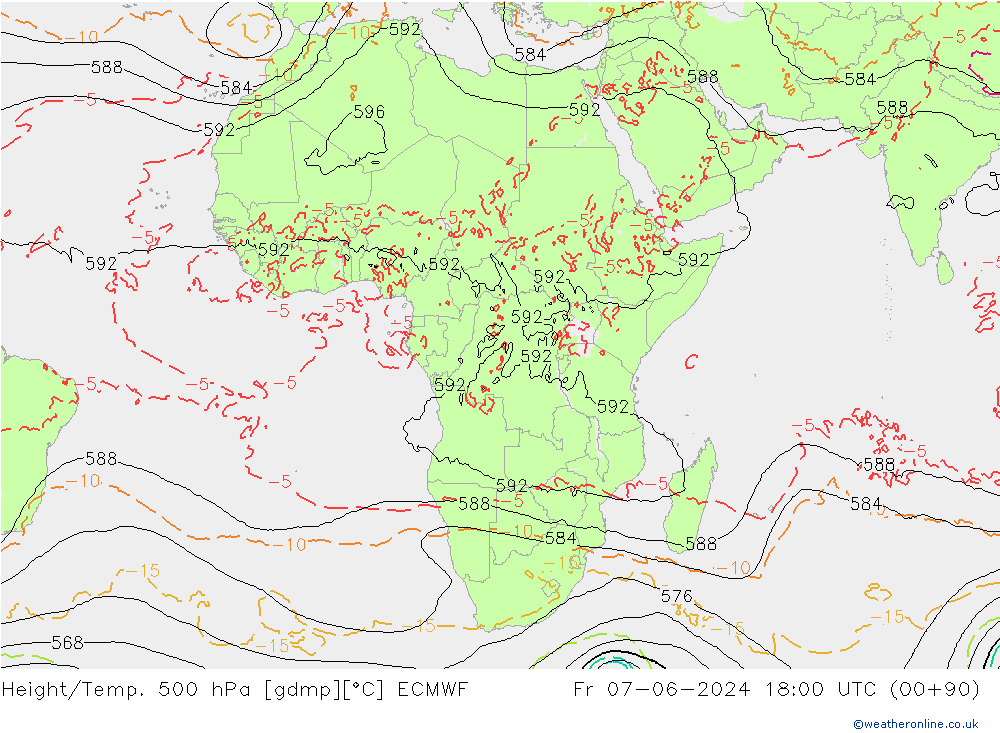 Z500/Regen(+SLP)/Z850 ECMWF vr 07.06.2024 18 UTC