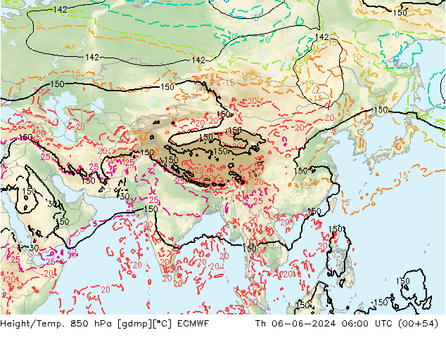 Z500/Rain (+SLP)/Z850 ECMWF  06.06.2024 06 UTC