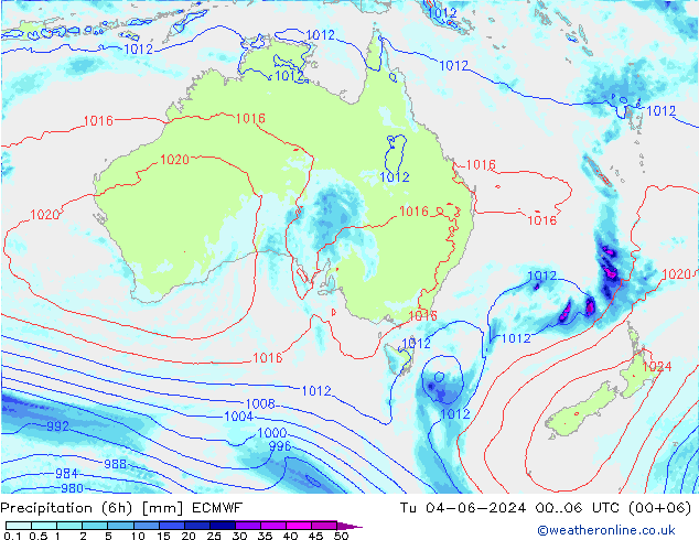 Z500/Rain (+SLP)/Z850 ECMWF Tu 04.06.2024 06 UTC