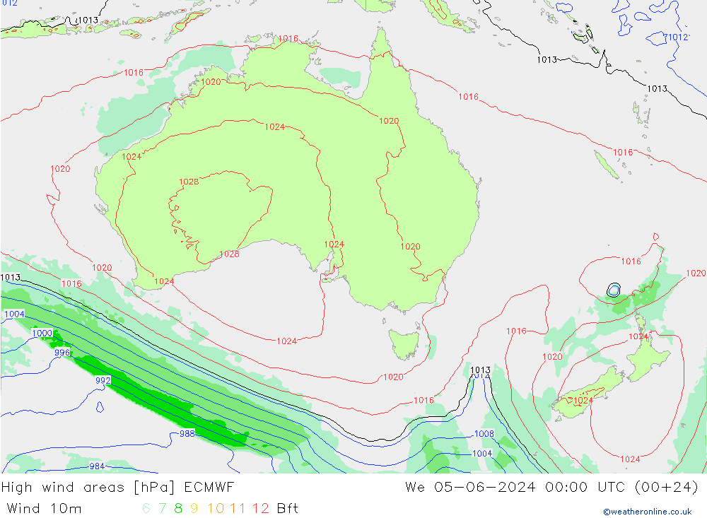 Izotacha ECMWF śro. 05.06.2024 00 UTC