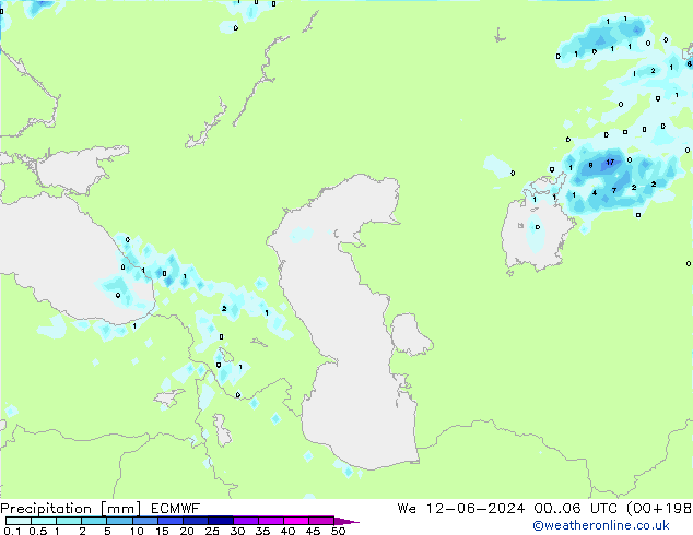 Precipitazione ECMWF mer 12.06.2024 06 UTC