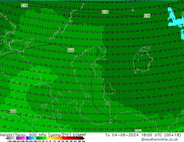 Z500/Rain (+SLP)/Z850 ECMWF mar 04.06.2024 18 UTC