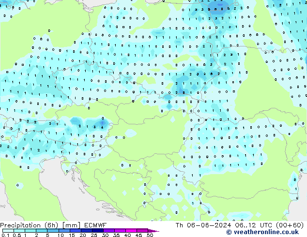 Z500/Rain (+SLP)/Z850 ECMWF jeu 06.06.2024 12 UTC