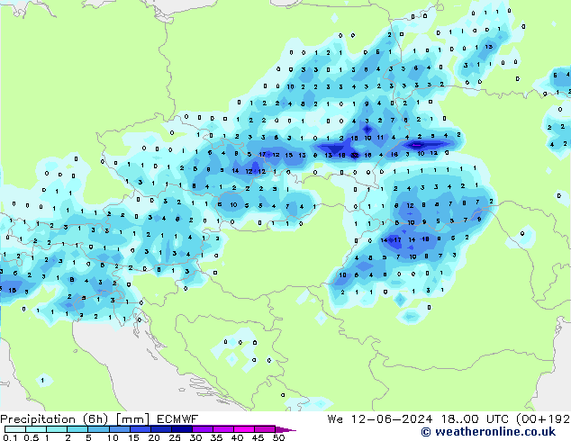 Z500/Rain (+SLP)/Z850 ECMWF We 12.06.2024 00 UTC