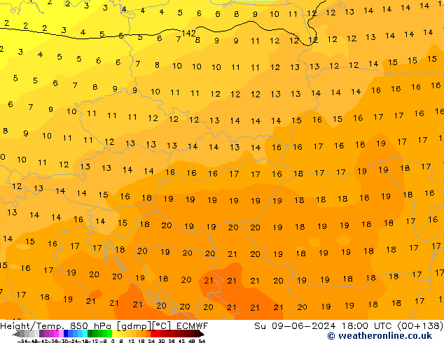 Z500/Rain (+SLP)/Z850 ECMWF dom 09.06.2024 18 UTC