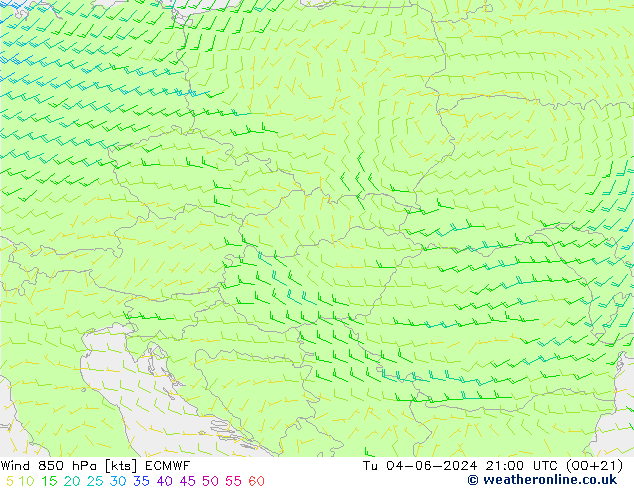 Vent 850 hPa ECMWF mar 04.06.2024 21 UTC