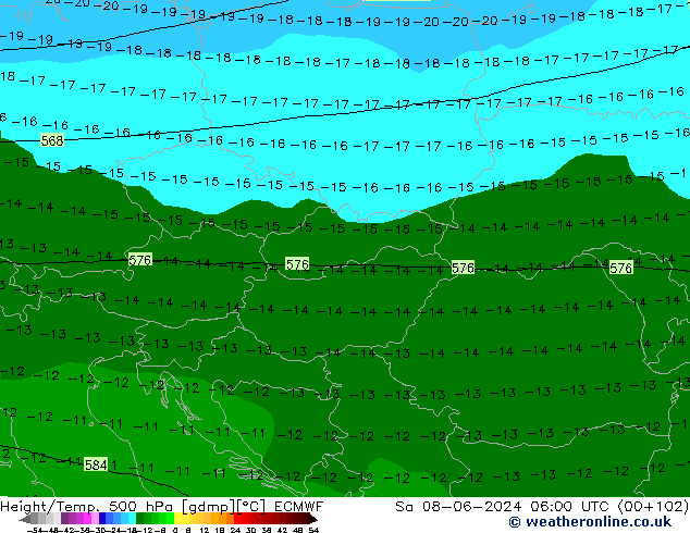 Z500/Rain (+SLP)/Z850 ECMWF sab 08.06.2024 06 UTC