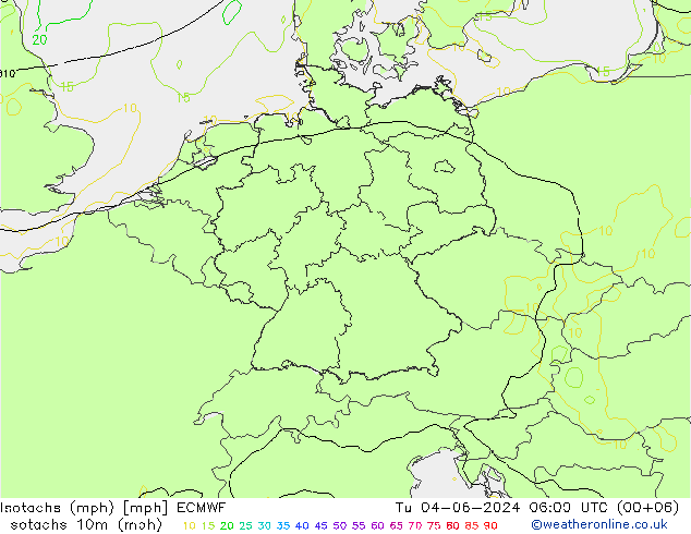 Isotachen (mph) ECMWF di 04.06.2024 06 UTC