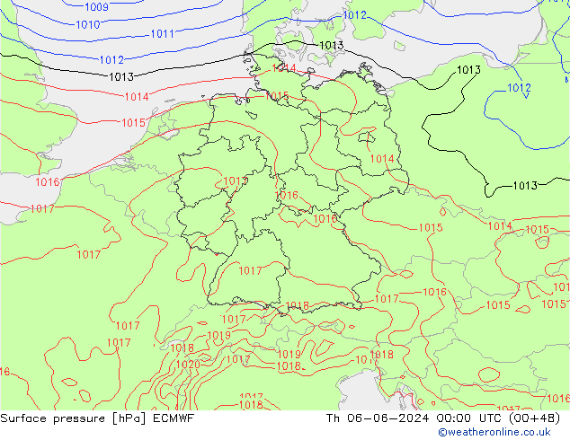 Bodendruck ECMWF Do 06.06.2024 00 UTC