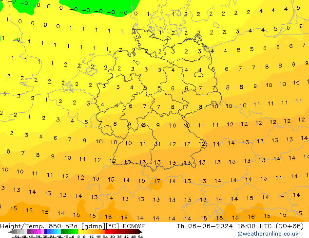 Z500/Yağmur (+YB)/Z850 ECMWF Per 06.06.2024 18 UTC