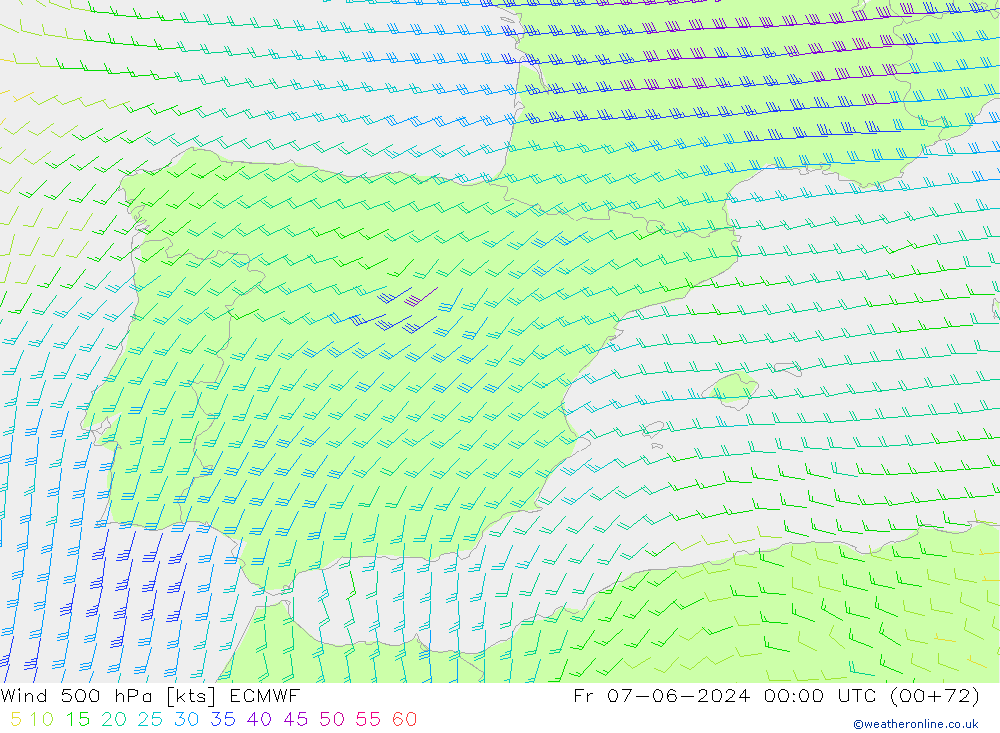 Wind 500 hPa ECMWF vr 07.06.2024 00 UTC