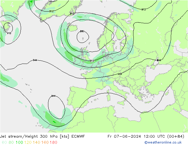 Jet Akımları ECMWF Cu 07.06.2024 12 UTC