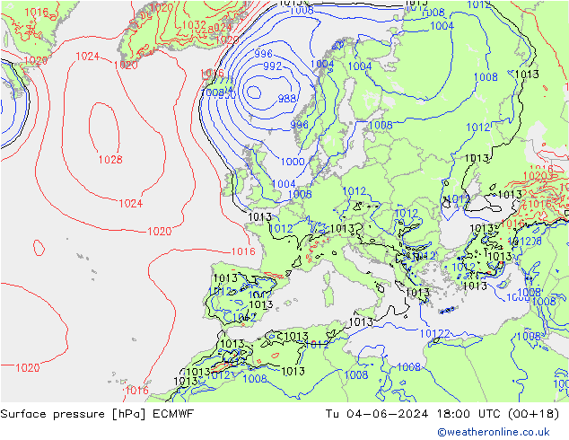 pression de l'air ECMWF mar 04.06.2024 18 UTC