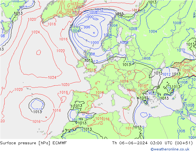Yer basıncı ECMWF Per 06.06.2024 03 UTC
