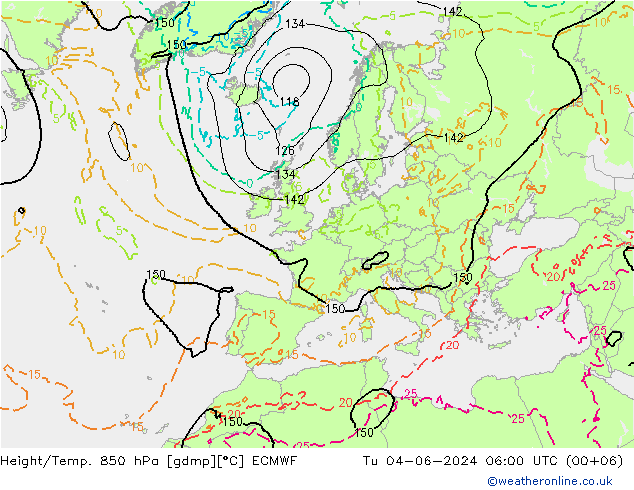 Z500/Rain (+SLP)/Z850 ECMWF  04.06.2024 06 UTC