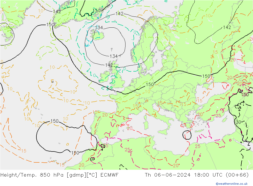 Z500/Rain (+SLP)/Z850 ECMWF Do 06.06.2024 18 UTC