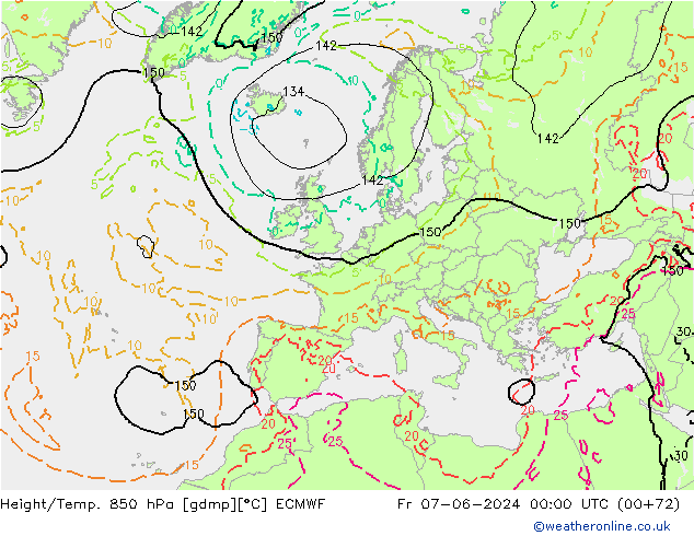 Z500/Regen(+SLP)/Z850 ECMWF vr 07.06.2024 00 UTC