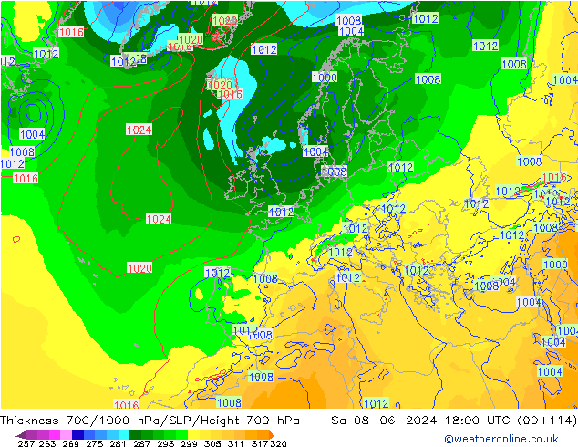 Thck 700-1000 hPa ECMWF  08.06.2024 18 UTC