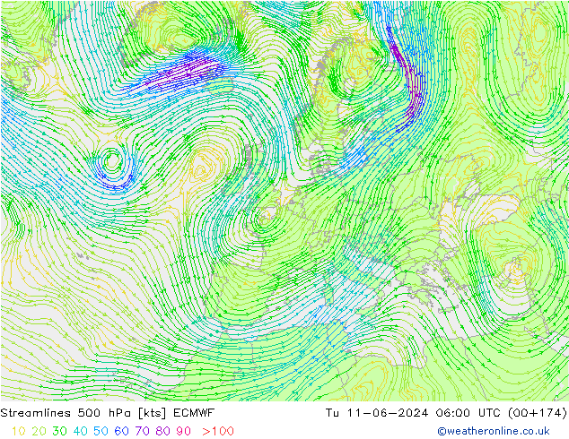  500 hPa ECMWF  11.06.2024 06 UTC