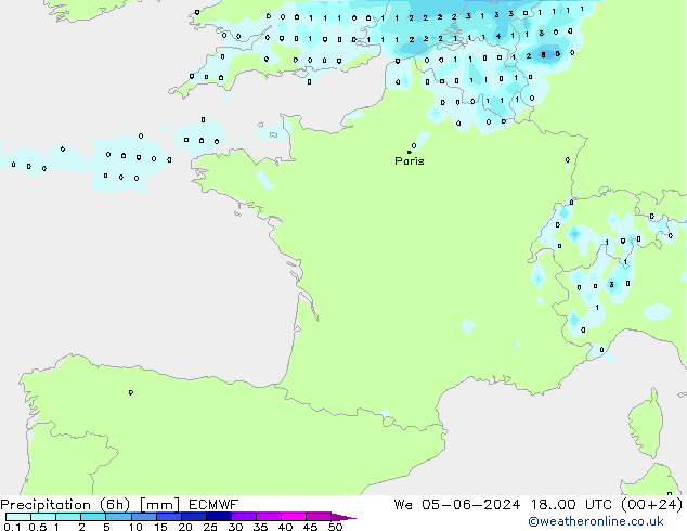 Z500/Regen(+SLP)/Z850 ECMWF wo 05.06.2024 00 UTC