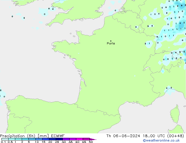 Z500/Yağmur (+YB)/Z850 ECMWF Per 06.06.2024 00 UTC