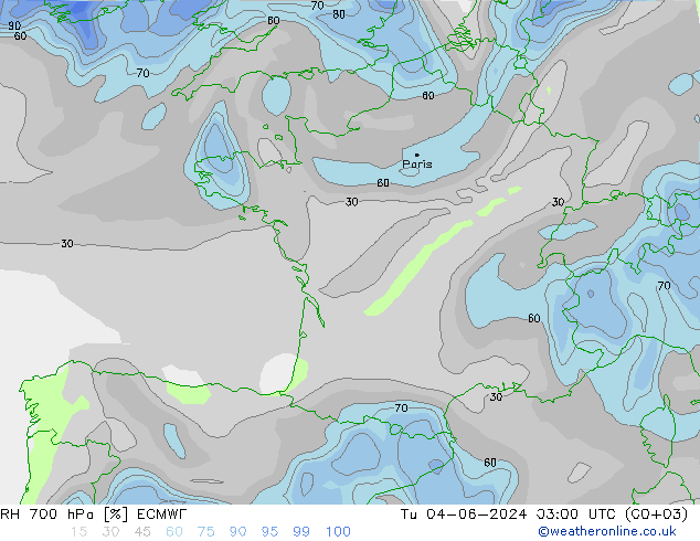 Humedad rel. 700hPa ECMWF mar 04.06.2024 03 UTC