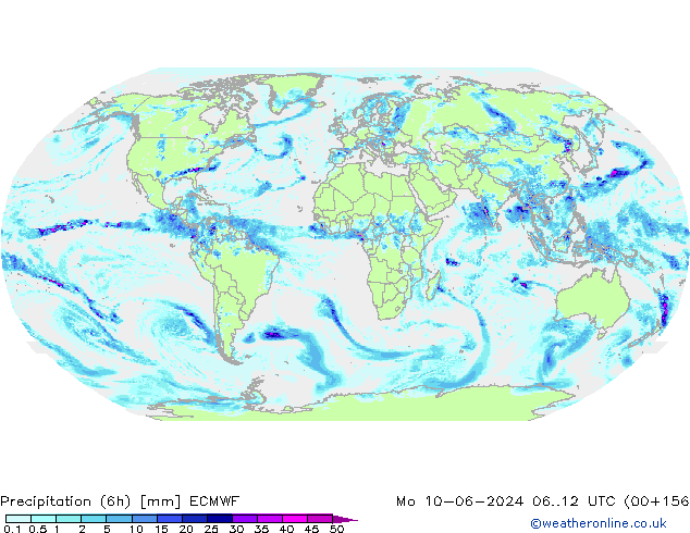 Prec 6h/Wind 10m/950 ECMWF Mo 10.06.2024 12 UTC