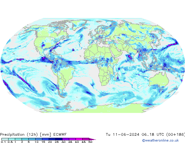 opad (12h) ECMWF wto. 11.06.2024 18 UTC