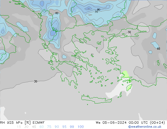 RH 925 hPa ECMWF We 05.06.2024 00 UTC