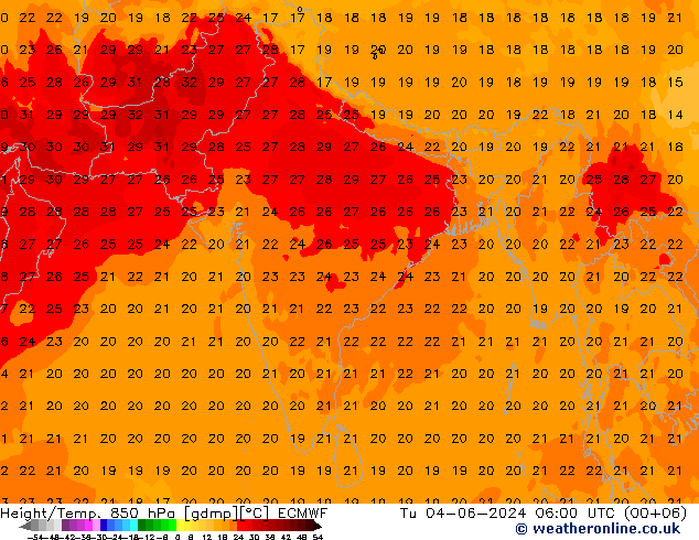 Z500/Rain (+SLP)/Z850 ECMWF mar 04.06.2024 06 UTC