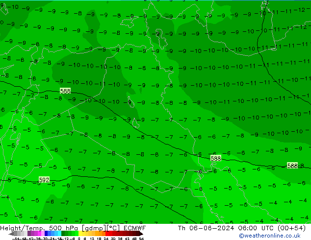 Z500/Rain (+SLP)/Z850 ECMWF Qui 06.06.2024 06 UTC