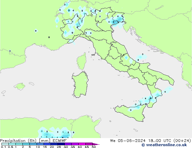 Z500/Rain (+SLP)/Z850 ECMWF We 05.06.2024 00 UTC