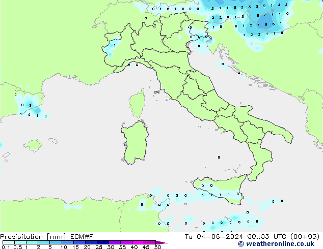 Yağış ECMWF Sa 04.06.2024 03 UTC