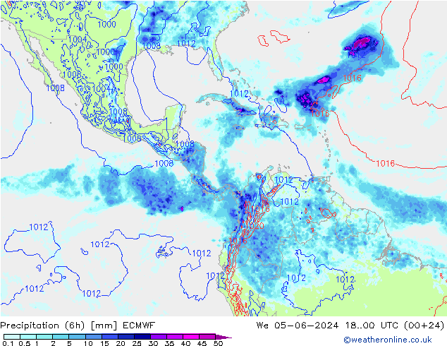 Nied. akkumuliert (6Std) ECMWF Mi 05.06.2024 00 UTC