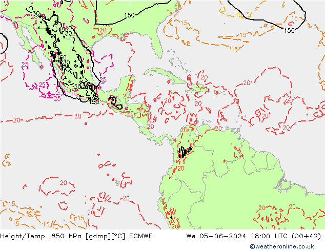 Z500/Rain (+SLP)/Z850 ECMWF ср 05.06.2024 18 UTC